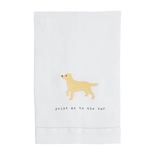 Mud Pie Icon Embroidered Towel, Dog, 10 1/2" x 7"