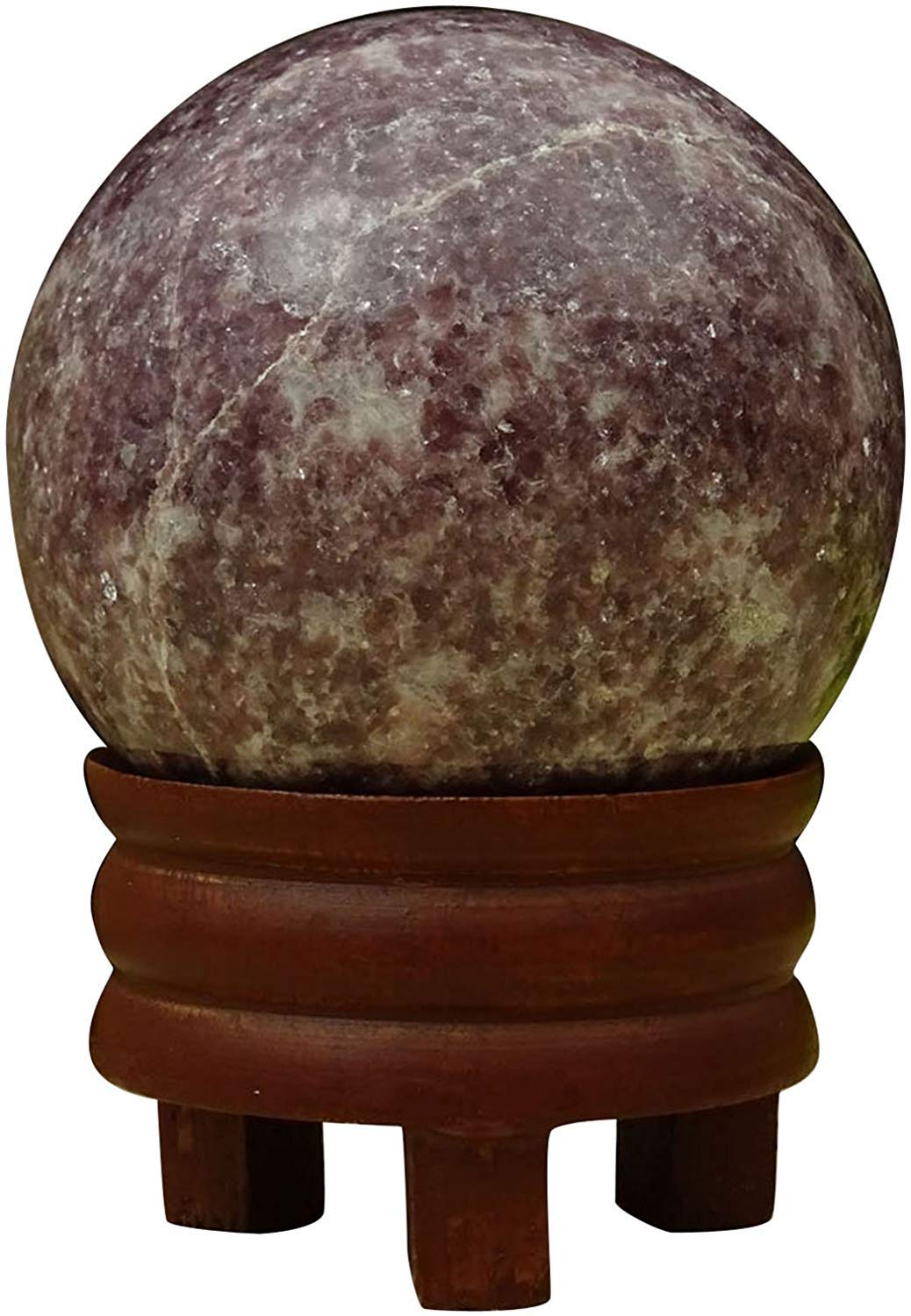 REIKIERA Stone Ball Natural Lepidolite Stone Gemstone Sphere Energy Crystal Healing Gift