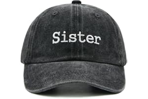Wodeal Sister Hat with Gift Box for Girls, Adjustable Embroidered Kids Sis Baseball Cap for Daughter Granddaughter