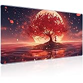 Large Gaming Mouse Pad 31.5 x 11.8in, Japanese Manga Style Mouse Pad for Enhancing Computer Desk Ambience, High-Performance Smooth Surface & Non-Slip Base Mousepad & Keyboard Pad