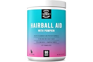 HEALTHY SOLUTIONS FOR PETS Hairball Remedy for Cats - 90 Anti Cat Hairball Soft Chews Help Control & Prevent Hair Balls Fiber from Pumpkin Treats Hairballs Consistently - Made in USA