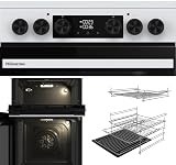 Hisense Freestanding Ceramic Cooker Double Oven 69/43 L White A Rated view 4