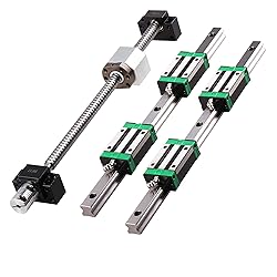 2PCS HGR20-700mm Linear Rail + 1PCS RM1605-700mm