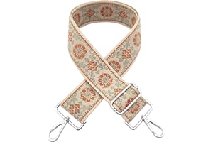 SWTOOL 2" Wide Handbag Strap Purse Straps Replacement Adjustable Guitar Strap Cross-Body Bag Straps with Silver Metal Buckles