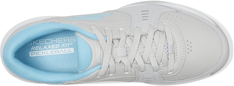 Viper Court Smash - Tenis Deportivos de Pickleball para Interiores y Exteriores, Ajuste Relajado, Gris, Azul, 37 EU