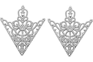 RRDAILY 2 Pcs Shield Wings Collar Badge Pins Vintage Pattern Triangle Pin Hollow Crown Collar Brooch Shirt Collar Corner Pin Jazz Up Shirt for Men Women