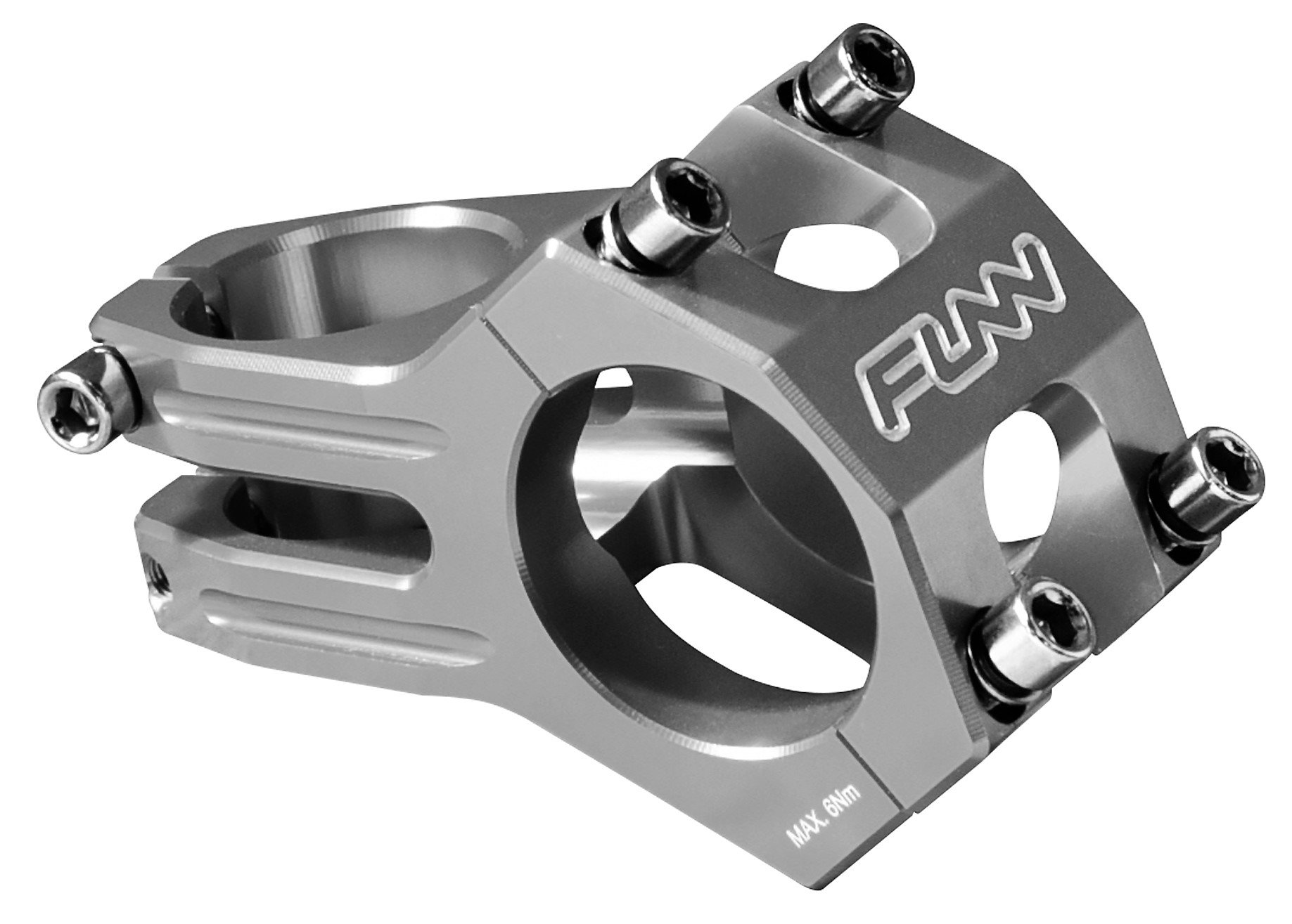 Funn Funnduro MTB Stem with 31.8mm Bar Clamp - The Ultimate Ultralight and Tough Alloy Bicycle Stem for Mountain Bike and BMX Bike, Length 60mm stem (Gray)
