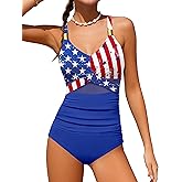 Doumlop Girls Swimsuit Criss Cross One Piece Swimsuits Wrap Tie Back Sheer Mesh Bathing Suit with Gold Metal Swimwear 9-16Y