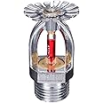 Fire Sprinkler Head Pendent Type 155℉ Water Spray Down 68℃ 1/2" Inch Thread Quick Response Water Spray Down or Home/Commericial/Residential Building