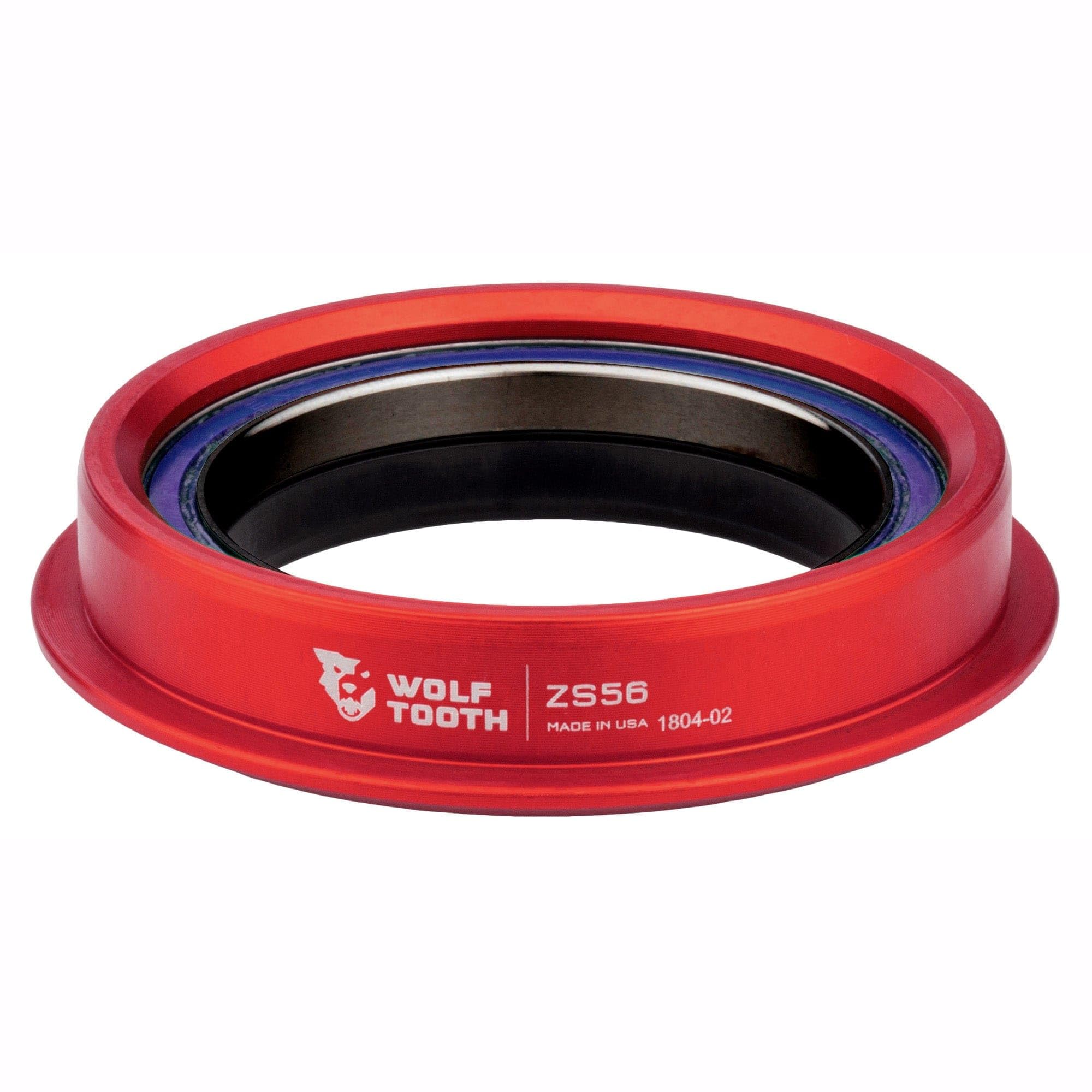 Wolf Tooth Performance ZS56/40 Lower Headset Red | Lightweight Aluminium Headset Stainless Steel Bearings Wide Colour Range