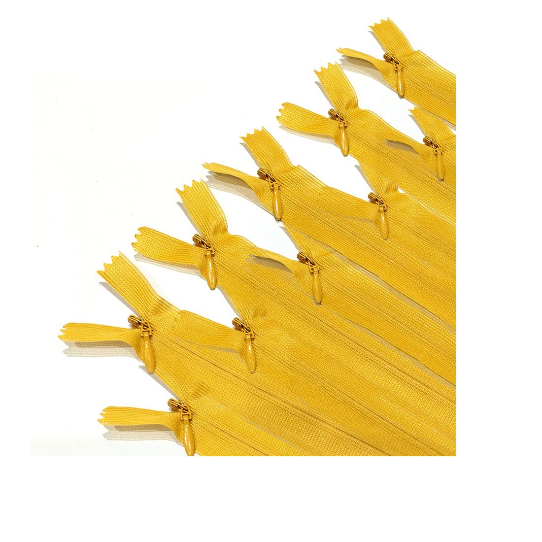 Pack of 10 Invisible Closed Zippers, Zippers in Many Sizes and Colors #3, Fine, Elegant and Discreet Zipper to Sew On Clothes, Dresses, Skirts, Sewing, (18 cm, 115)