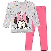 Disney Minnie Mouse Fleece Sweatshirt and Leggings Outfit Set Infant to Big Kid Sizes (12 Months - 14-16)