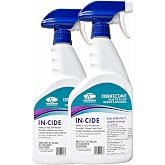 Theochem In-Cide Disinfectant Spray, Hospital Grade, Lavender Scent 2-Pack | Multi-Surface Cleaner Kills 99.9% of Germs, Mold, Mildew