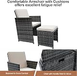 Panana 8 Seater Rattan Garden Dining Set with Table Chairs Stools view 5