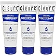 Cleure Original No Fluoride Toothpaste - SLS Free, Mint Free - with Xylitol for Fresh Breath & Helps Whiten - for Kids & Adults - Flavor Free (4oz Tube, Pack of 3)