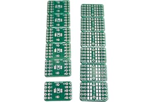 Custom Circuit Solutions – SMD to DIP Breakout PCB Module, 10-Pin, MSOP to DIP Adapter Header with Integrated SMT Resistor and/or Capacitor Pads – 12 Pieces