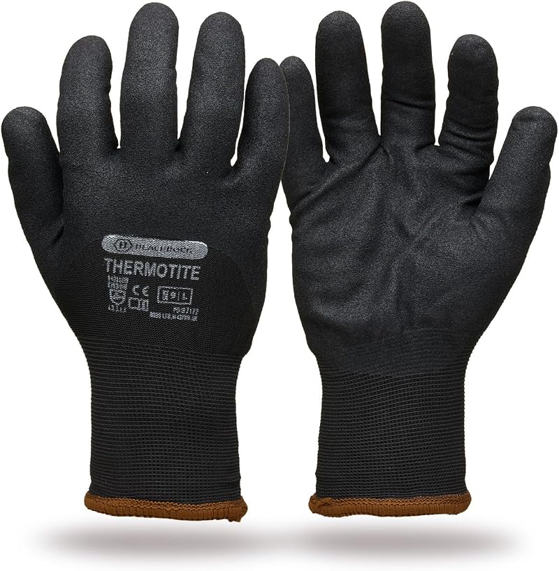 Blackrock Thermotite Thermal Work Gloves Size 8 Medium Sandy Nitrile Grip Cold