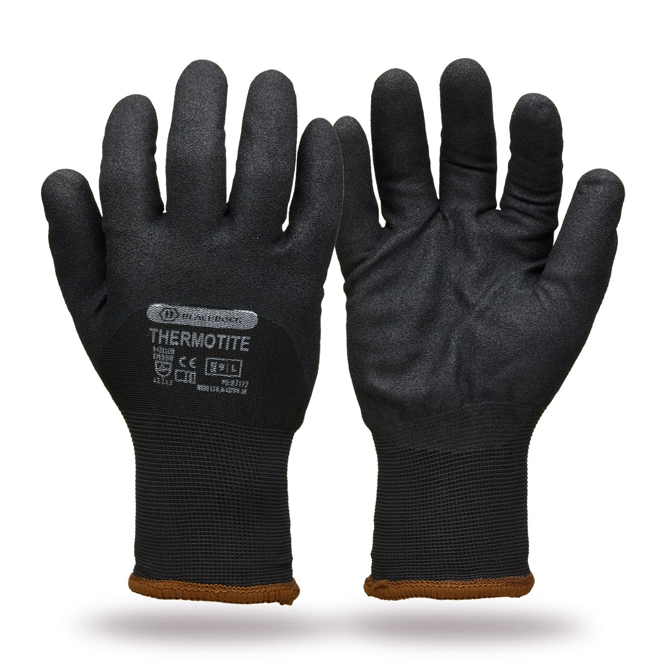 Blackrock Thermotite Thermal Safety Work Gloves With Sandy Nitrile Grip Cold Resistant Protective Gloves EN388 EN511 - Size 8/Medium