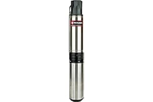 Red Lion RL12G10-2W2V 4-inch Submersible Deep Well Pump, 1 HP, 12 GPM 2-Wire, 230-Volt, Steel, 14942404