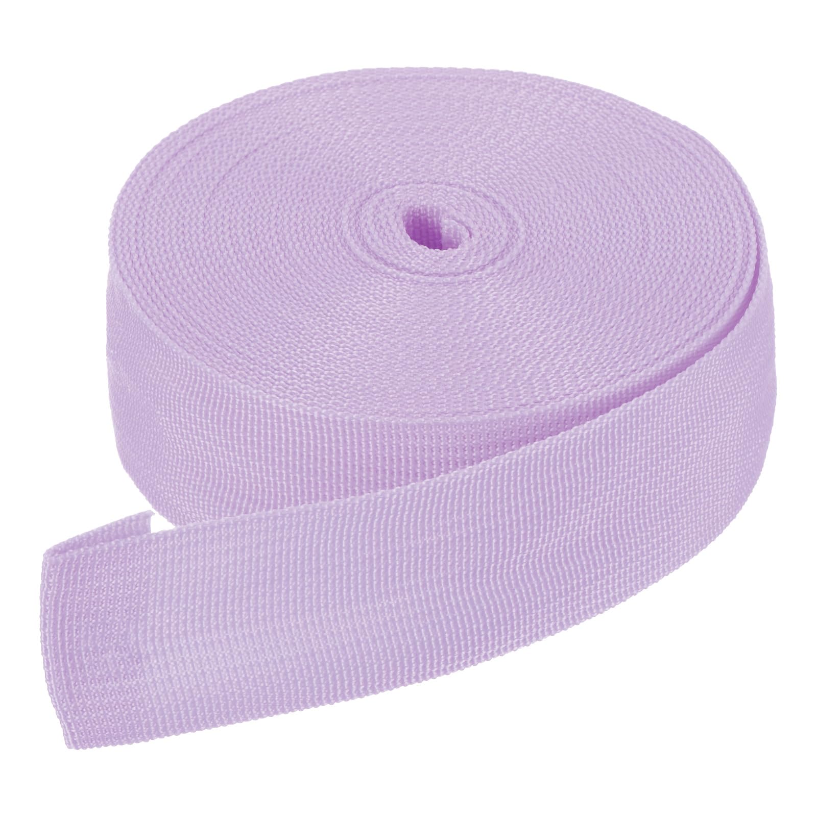 DMiotech 10 Yard x 1 1/2 Inch Width Nylon Webbing Strap Poly Flat Webbing Strapping for DIY Craft Backpack Strapping, Sewing, Outdoor Gear Repair, Pink Purple