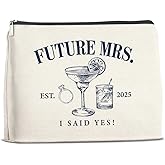 UPNEGE Wedding Bridal Shower Gifts for Bride to Be 2025 Future Mrs Makeup Bag Gifts for Women Wifey Engagement Gifts Cosmetic Bag Zipper Pouch for Bachelorette Party