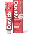 Davids Natural Whitening Toothpaste, Antiplaque, Fluoride Free, SLS Free, Kids & Adults Natural Strawberry & Watermelon, 5.25