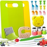 23 PCS Kids Cooking Sets, Kitchen Tools for Toddlers' Real Cooking, Kids Kitchen Knife Set with Cutting Board Kid Safe Knives