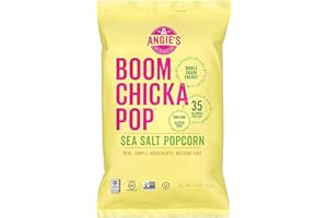 Angie's BOOMCHICKAPOP Sea Salt Popcorn, 4.4 oz. (Pack of 4)
