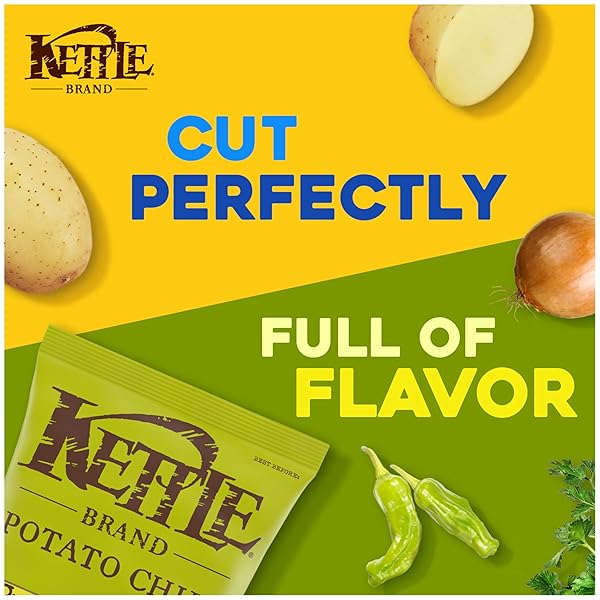 KETTLE BRAND POTATO CHIPS, PEPPERONCINI KETTLE CHIPS, 7.5 OZ