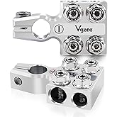 Vgate 8-Way Lead Acid Battery Terminal Connector, AGM Post Terminal Ends, 8AWG up to 4/0(XL) AWG Gauge, Positive &amp; Negative for SAE/DIN/EN Tapered Top Post