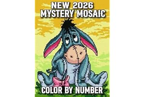 New 2026 Mystery Mosaic Color By Number: Large Print Mystery Mosaic Color by Number Coloring Book for Adults