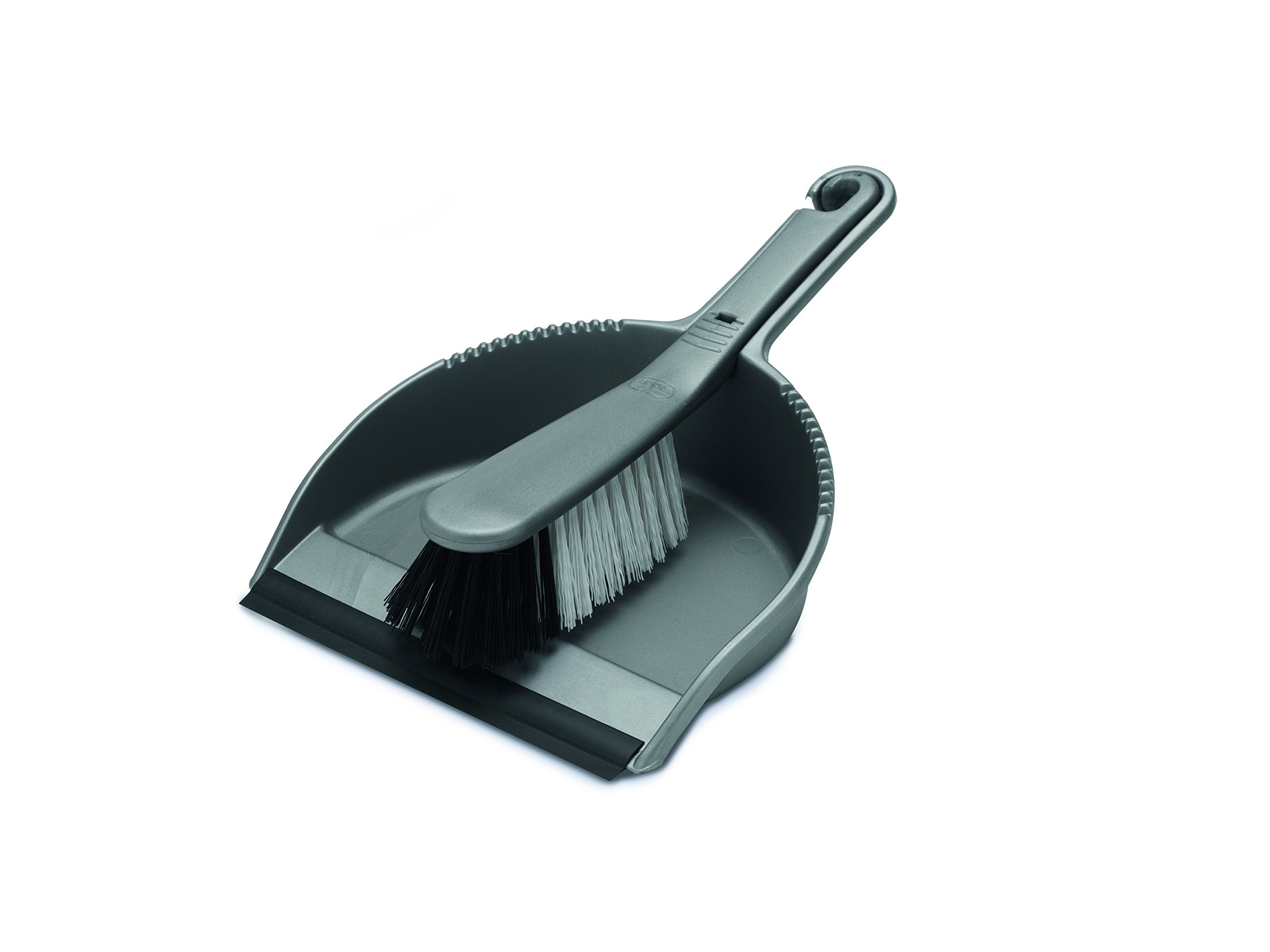 Addis Housewares 510405 Dustpan and Stiff Brush Set, Metallic Silver, 5cm