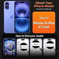 TAURI for iPhone 16 Plus Case, Compatible with