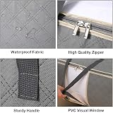 Astoryou 105L Duvet Storage Bags 2 Pack with Zips, Breathable Underbed Grey view 4