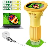 WINWEND Kids Microscope Pocket Microscope -1000X Portable Microscope for Kid | Photo and Video Mini Microscopes | 2'' Digital Little Scientist Microscopes for 3-10 Age Years Old Boys Girls Toys Gifts