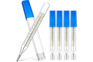 HEALEEP Glass Temperatures Measurement Adult - ℃&℉ Dual Scale General Use Temperature Testing Tool, Armpit Underarm Accurate Measurement for Home Families (5)