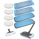 RuannoClean Steam Mop Pads Compatible with GOATCLEAN/Wagner Steam Cleaner | Steam Cleaner Pads Compatilbe with TVD/STEAMBOT/Wagner 915e, Microfiber &amp; Chenille &amp; Fabric Bonnet Steam Pads -2+2+4 Pack