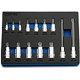 Capri Tools XZN Triple Square Bit Socket Set, 14-Piece (XZN Bit Set/Master)