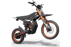 Riding'times GT54 Electric Dirt Bike for Teens Adults 37MPH, 27AH Electric Motorcycle with 14"/12" Fat Tire Ebike, 2000W Dual Hydraulic Brakes Mountain Off-Road Ebike for Ages 13+