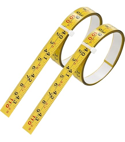 SKMYL Lot De 2 Rubans à Mesurer Adhésifs En Acier, Règle Impériale