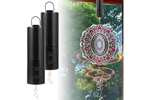 2Pcs Hanging Black Rotating Motor Wind Spinner Smooth Rotation Mobile Battery Operated Motor Multi-Purposes Wind Spinner for 