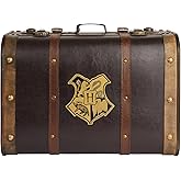 Harry Potter Hogwarts School Trunk, 17.5" Decorative Storage Chest | Collectible, Handle &amp; Clasp, Crest &amp; Custom Initials, Keepsake Box for Fans &amp; Collectors