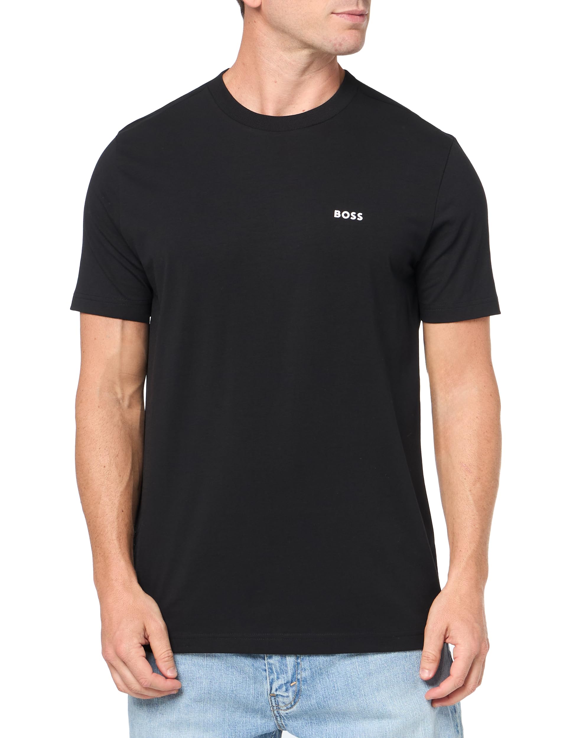 Photo 1 of Contrast Logo Cotton Stretch T-Shirt,Black Currant,M