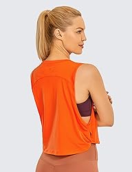 CRZ YOGA Pima Cotton Cropped Tank Tops for Women
