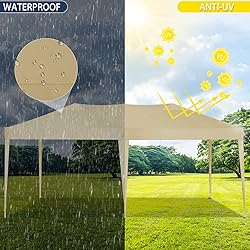 TOOLUCK 10x20 Pop Up Canopy Tent with 4 Sidewalls