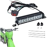 KZLM Dirt Bike Led Light Bar Kit, 60W 2500LM Plug-Play | Compatible with Most 7/8" Handlebars Motorcycle, CRF110 TTR110 CRF250F KLX140 KLX110 YZ125