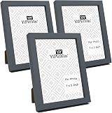 YiPinYin 7x5 Grey Photo Frames Set of 3 Perspex Wall/Tabletop Gallery