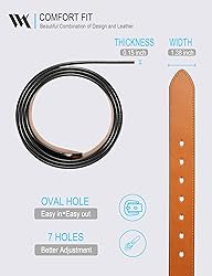 WOLFANT Men's 35mm Dress Casual Belt,100% Italian