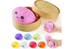 Dumpling Squishy Toys, Gaint Dumpling Squishy Mystery Box, Colorful Squishies Dumplings Stress Balls Toy, Stocking Stuffers w