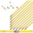 33' Fiberglass Fish Tape Wire Puller - Flexible Wire Puller Electrical Fish Rod to Fish Wire Through Wall, Pull/Push Pole for Cable Fishing Tools - by Ram-Pro